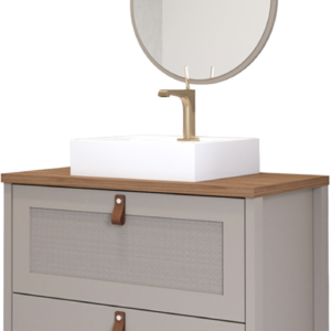 MGM Conjunto Gabinete Veneto 60cm Cappuccino-Freijó